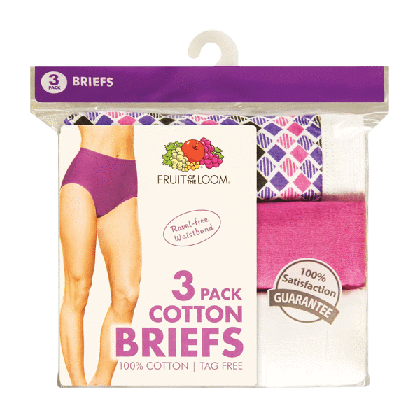 FTL Ladies Brief Asst. 3 Pack Size 7