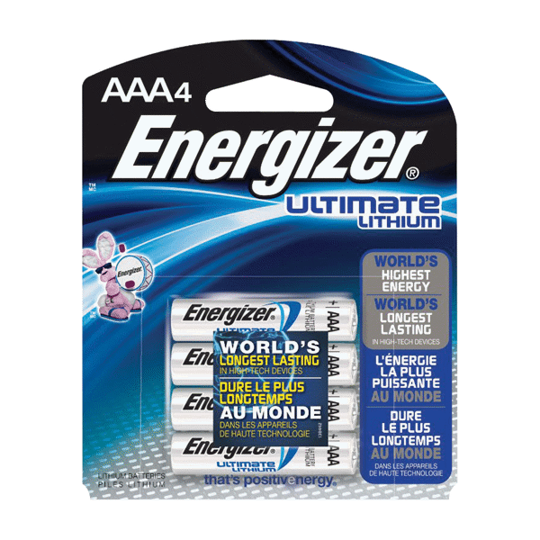 L92SBP-4 Energizer AAA-4 Ultimate Lithium Battery