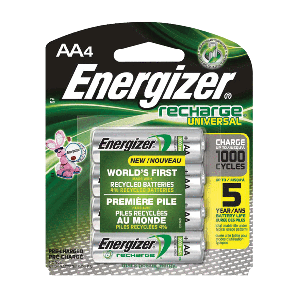 (Unavailable) UNH15BP-4 Energizer Recharge Universal Precharged AA-4