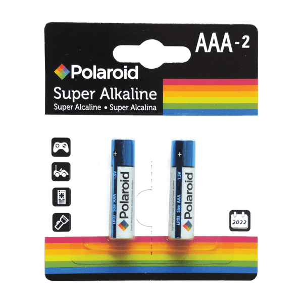 Polaroid Super Alkaline Batteries AAA-2Pk