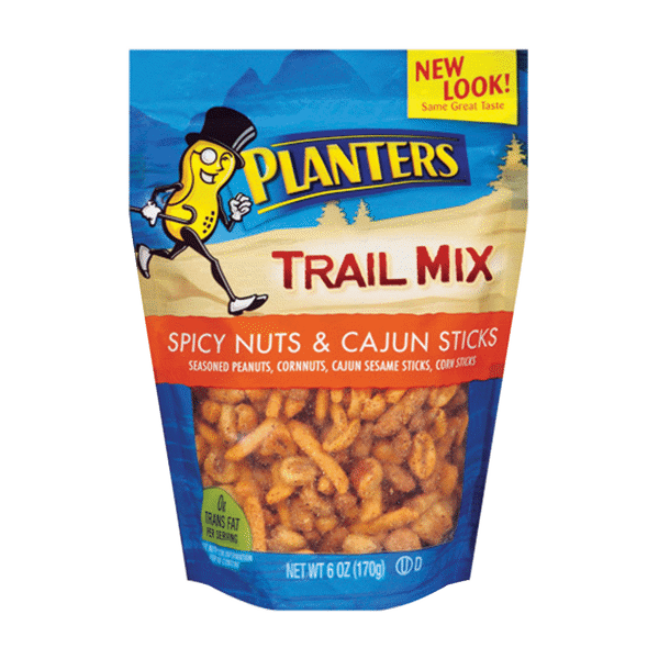 Planters Trail Mix-Spicy Nuts & Cajun Sticks Bag 6oz