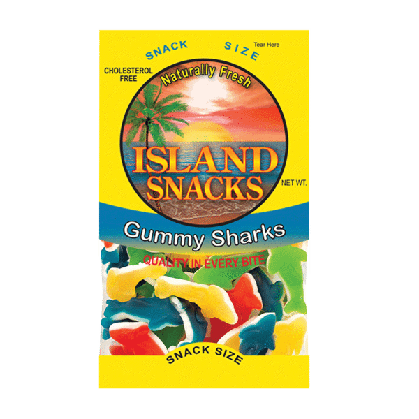 Island Snacks Gummy Sharks 3.5oz