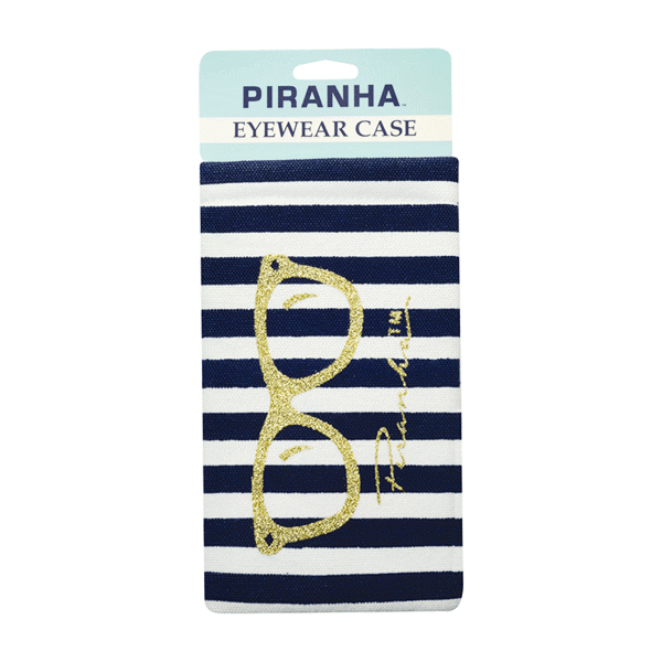 (DP) Stripe Cotton Pocket Case With Golden Pattern
