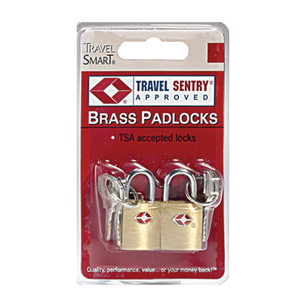 Travel Smart TSA Brass Padlocks 2ct #TS2A01SS