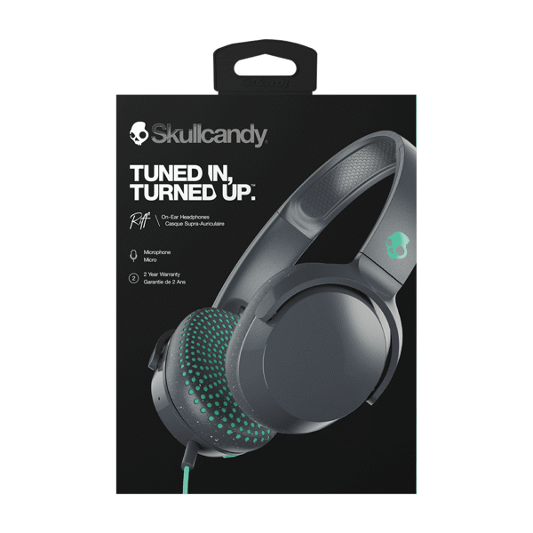 Skullcandy Riff Wired Headphones W/Mic Grey/Speckle/Miami