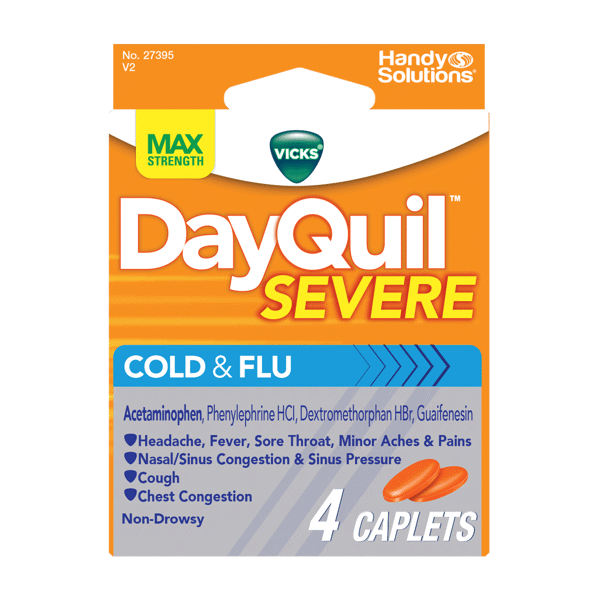 Vicks Dayquil Severe Caplets 2 Dose
