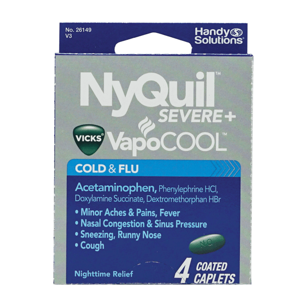Vicks Nyquil Severe+ VapoCOOL Caplets 2 Dose