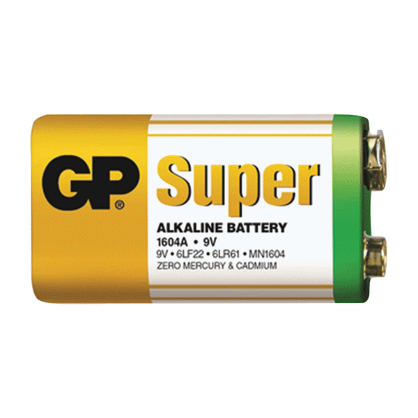 GP Super 9V Alkaline 1pc Shrink Bulk