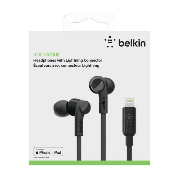 Belkin Rockstar Headphones w/Lightning Connector Black