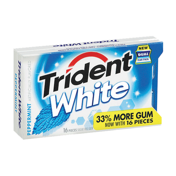 Trident White Peppermint Gum 16Stk