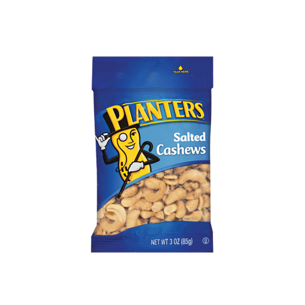 Planters Salted Cashews Bag 3oz