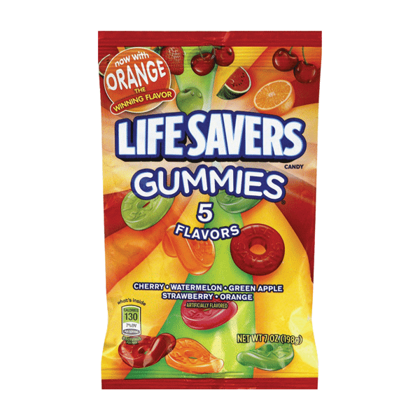 (Coming Soon) Life Savers Gummies 5 Flavor Peg Bag 7oz