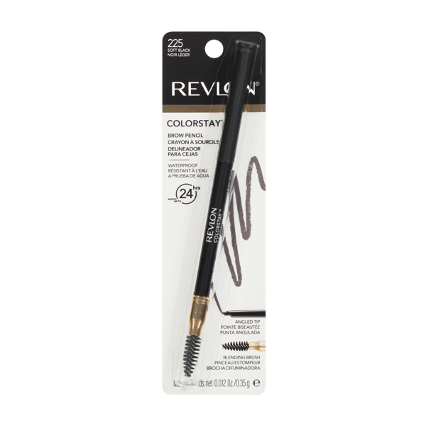 Revlon Colorstay Brow Pencil .012oz Soft Black (#7643-05)