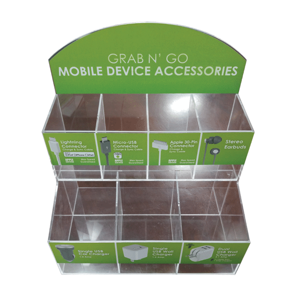 Mobile Accessory Center 7 Sku Acrylic Counter Display - Empty