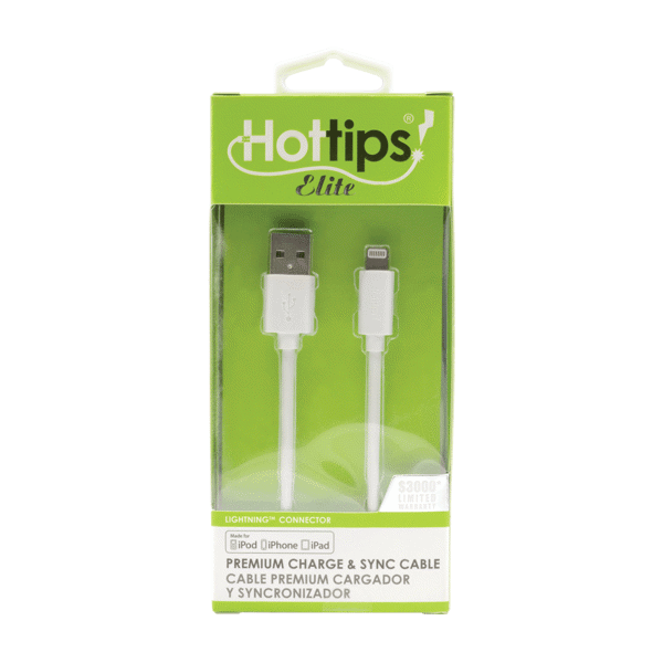 Hottips Elite 8Ft Apple Lightning MFi Charge & Sync Cable