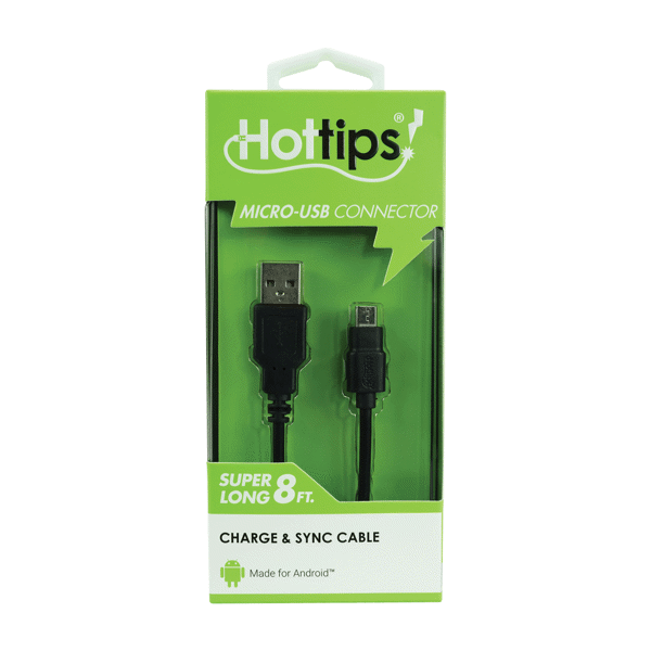Hottips Elite 8Ft Micro USB Charge & Sync Cable
