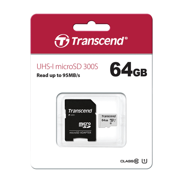 Transcend Micro SD Card 64GB Class 10