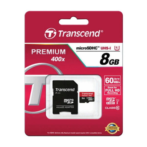 Transcend Micro SD Card 8GB 500S Class 10