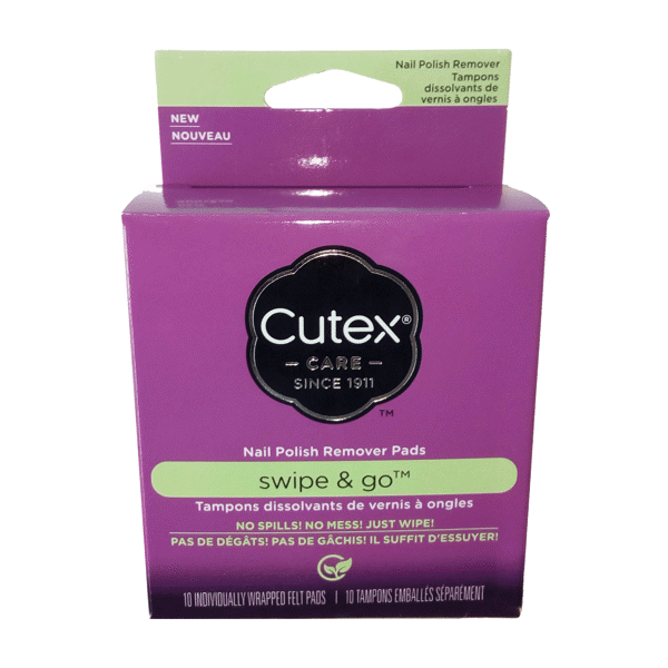Cutex Swipe & Go Nail Polish Remover Pads 10ct (#7241132000)