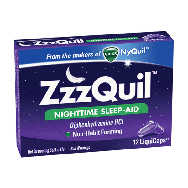 (Coming Soon) Zzzquil Night Time Sleep Aid Liquicaps 12Ct
