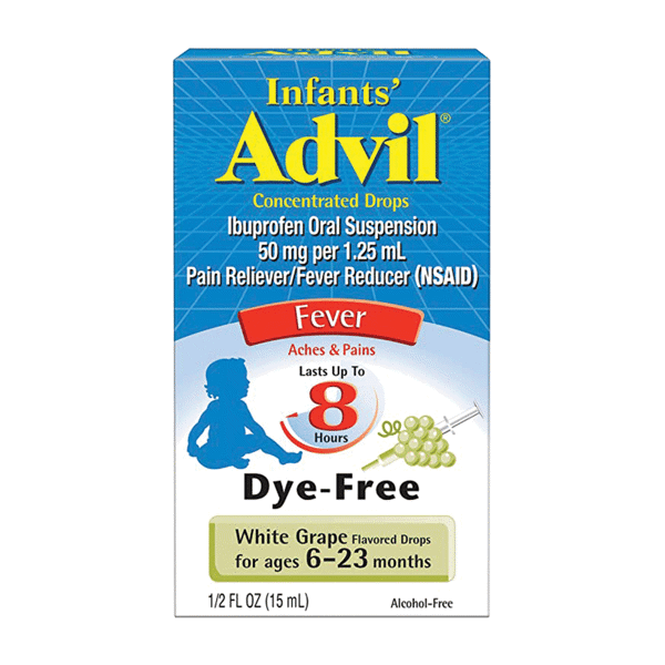 (Coming Soon) Advil Infants Pain+Fever Reducer Drops Grape 1/2oz (6-23 Months)