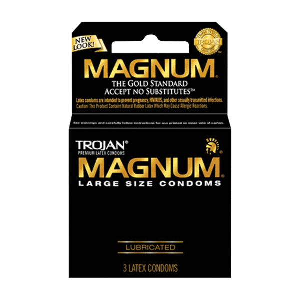 Trojan Magnum Lubricated 3Ct (Black)