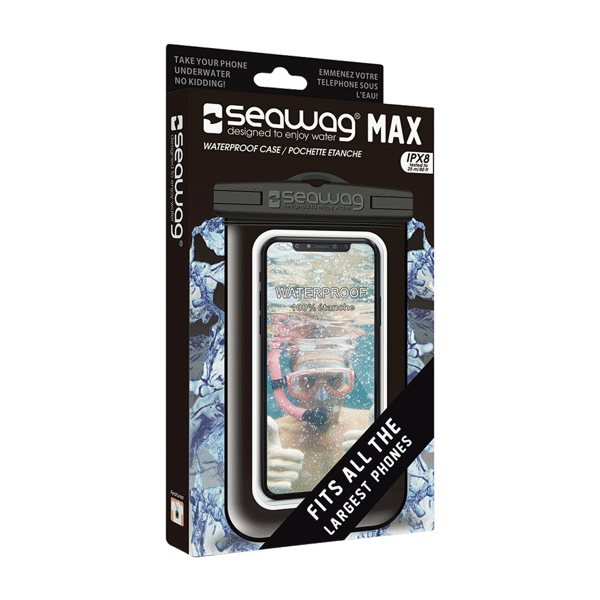 Seawag MAX Waterproof Case for Large Smartphone Black/White