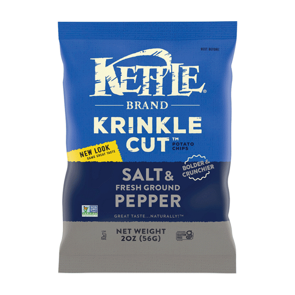 Kettle Krinkle Cut Chips Salt/Pepper 2oz
