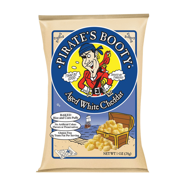 Pirate's Booty Popcorn Aged White Cheddar 1oz