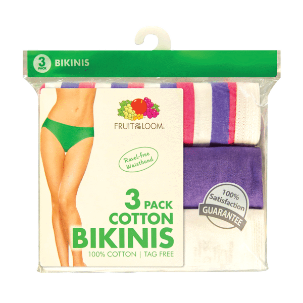 (DP) FTL Ladies Bikini Brief 3 Pack Size 5