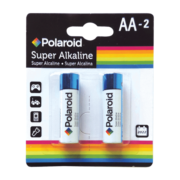 (DP) Polaroid Super Alkaline Batteries AA-2Pk