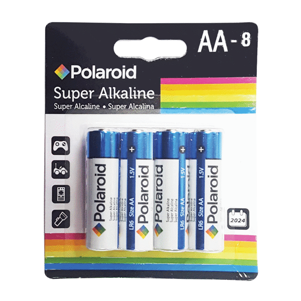 Polaroid Super Alkaline Batteries AA-8PK