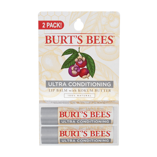 (DP) Burt's Bees Lip Balm Ultra Conditioning Blister .15oz 2pk