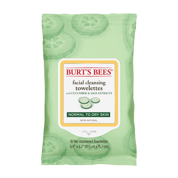 Burt's Bees Facial Towelettes Cucumber 10ct #10792850896496