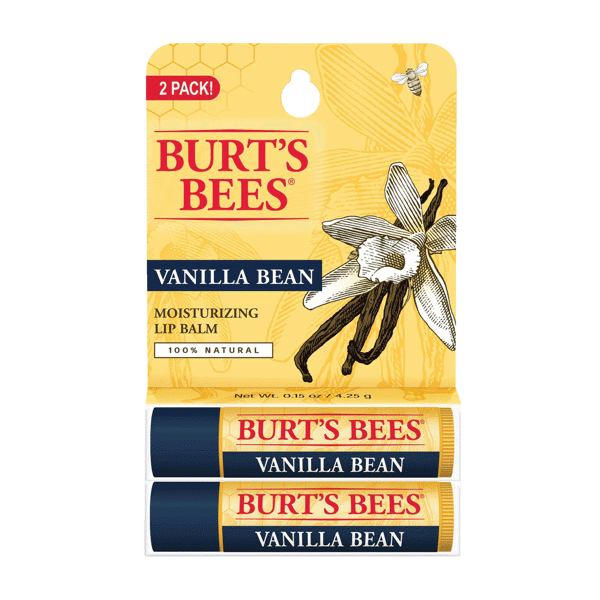 (DP) Burt's Bees Lip Balm Vanilla Bean Blister .15oz 2pk #10792850896977