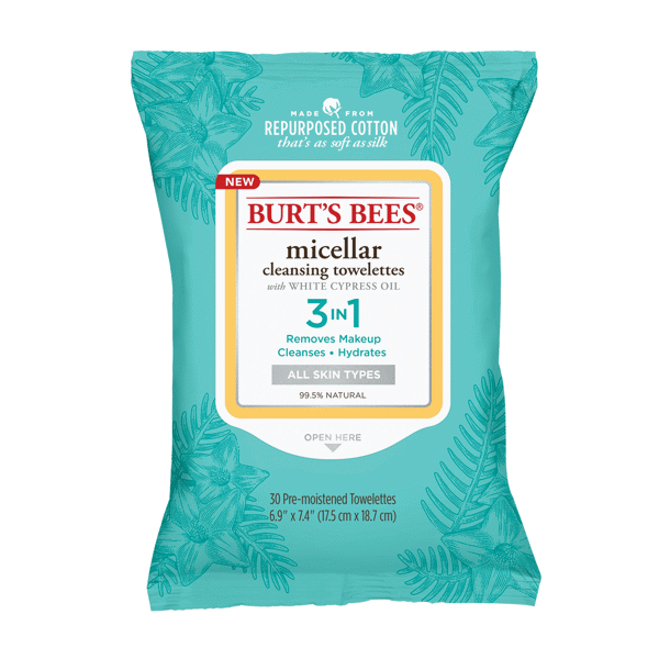 (DP) Burt's Bees Facial Towelettes Micellar 3-in-1 30ct #10792850899954