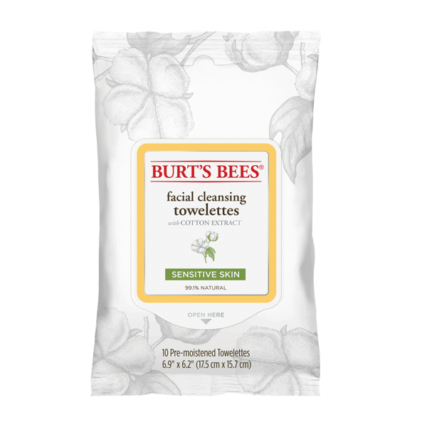 Burt's Bees Facial Towelettes Sensitive 10ct #10792850900292