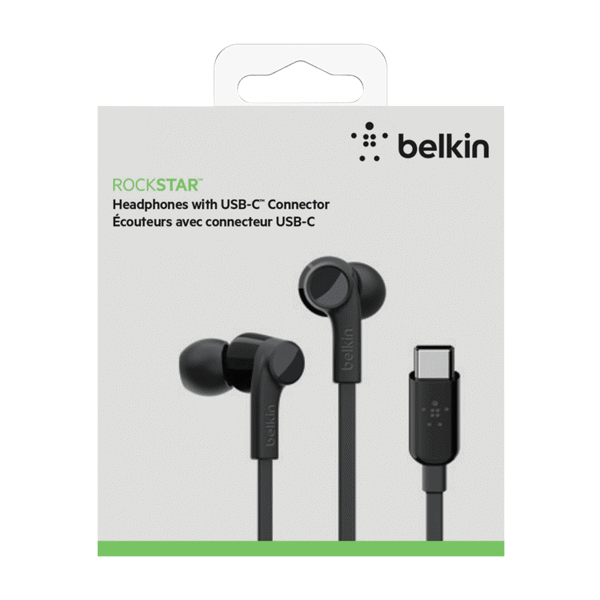 Belkin Rockstar Headphones with USB-C Connector Black