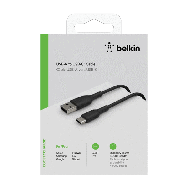 Belkin BOOSTUP USB-C to USB-A Cable 6.6' Black