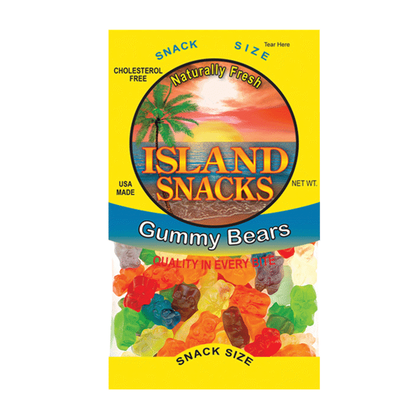 Island Snacks Gummy Bears 3.5oz