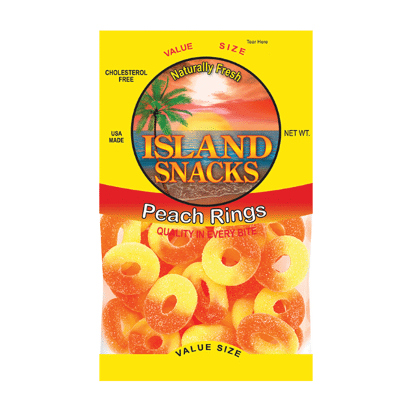 Island Snacks Peach Rings 8oz