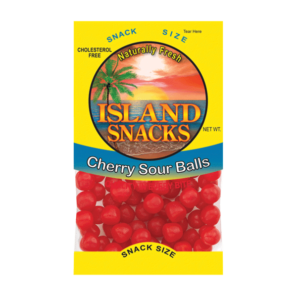 Island Snacks Cherry Sour Balls 4oz