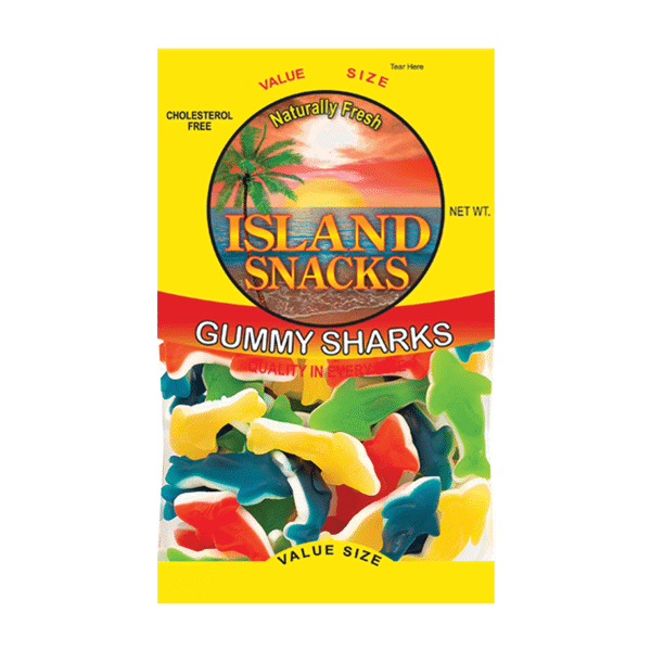 Island Snacks Gummy Sharks 8oz