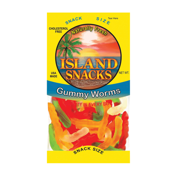 Island Snacks Gummy Worms 3.5oz