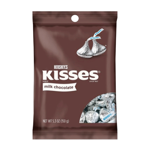 (Unavailable) Hershey's Kisses Milk Choc. Peg Bag 5.3oz