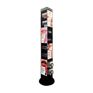 Custom Cosmetic Swivel Tower Display Black #CCSTD16 (Shipping Charges Apply)