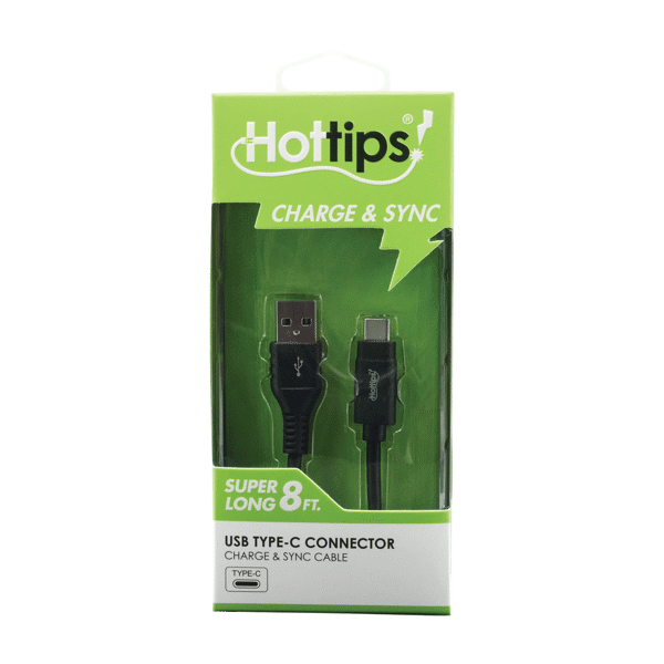 Hottips Elite 8Ft USB-C Charge & Sync Cable