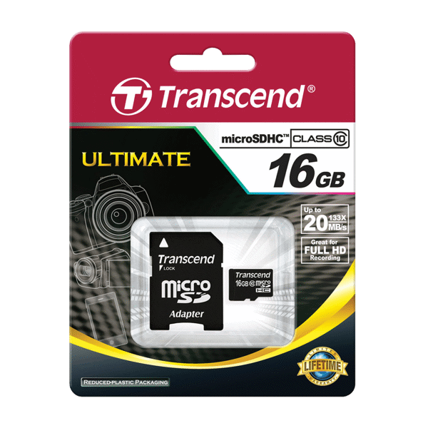 Transcend Micro SD Card 16GB 300S Class 10