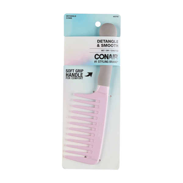 Conair Detangle & Smooth Comb w/Soft Grip