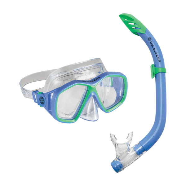 (DP) US Divers Redondo Adult Combo Clear Lens Blue/Green #SC3964003L